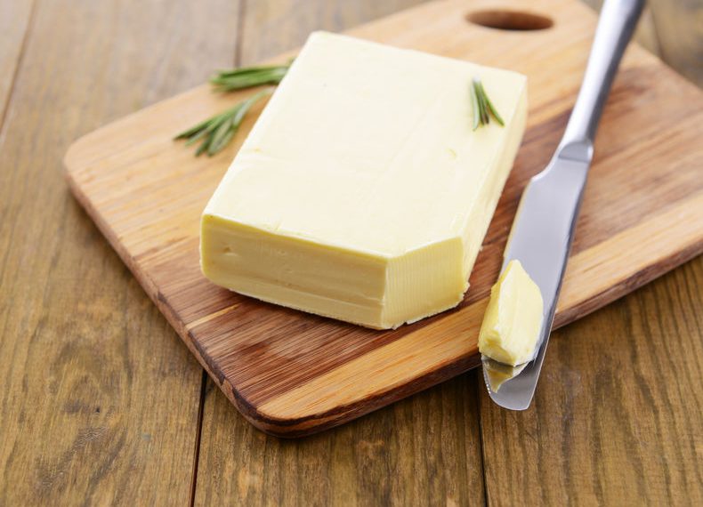 butter on a cutting board