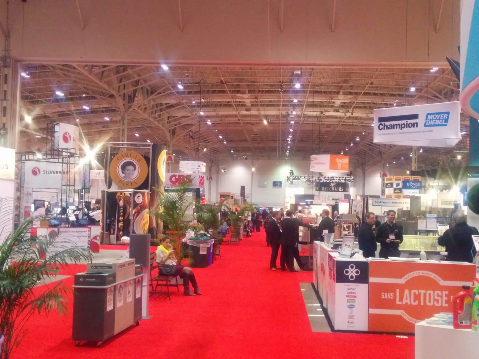 various exhibits at the Restaurants Canada show
