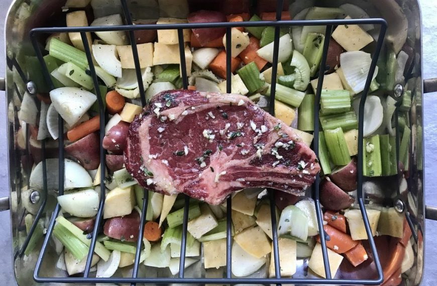 prime rib with vegetables